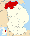 North Lincolnshire UK locator map